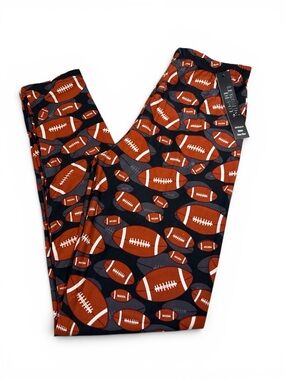 Leggings Depot Black & Brown Football Print Leggings